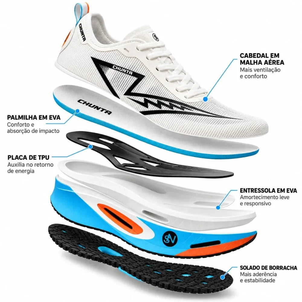 Tênis Carbon Marathon Chunta Com Placa De TPU E Amortecimento EVA